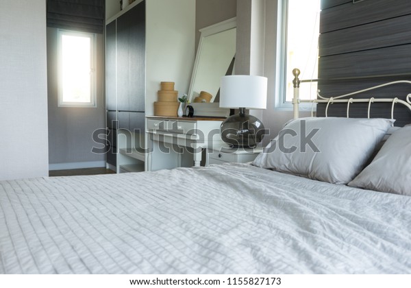 Interior Cozy Bedroom Modern Design Bright Stock Photo Edit