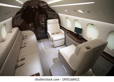 Interior Custom Luxury Jet Aircraft Stock Photo 1905168421 | Shutterstock