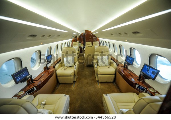 Interior Dassault Falcon 8x Aircraft Private Stock Photo Edit Now 544366528