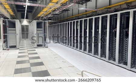 interior in  data center facility 