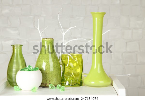 Interior Decorative Vases Branch Twig On Stock Photo Edit Now