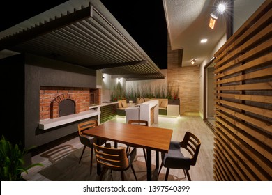 Interior Design: Beautiful Modern BBQ Lounge At Night