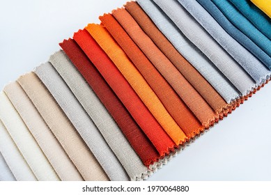 Interior Design Curtain Fabric Color Card Sample	
