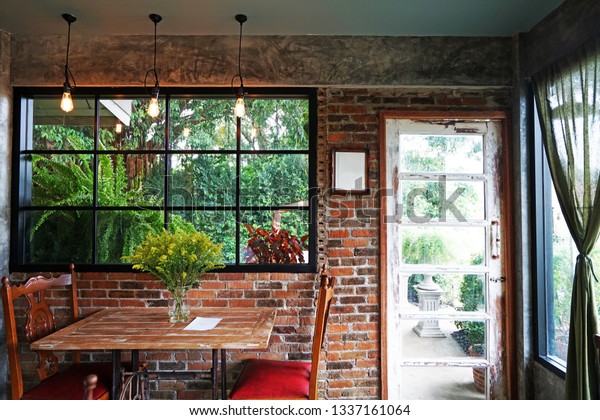Interior Design Decoration Coffee Cafe Bakery Stock Photo