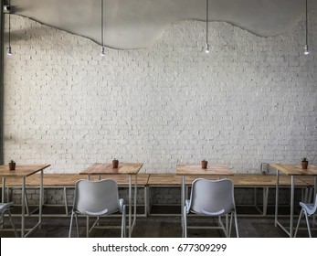 Interior design of a Happy Bones style, Coffee shop, cafe. - Shutterstock ID 677309299