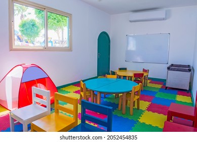 Interior Design Of Large Colorful Childrens Play Room Area Kids Club In Hotel With Games And Toys