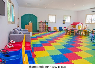 Interior Design Of Large Colorful Childrens Play Room Area Kids Club In Hotel With Games And Toys