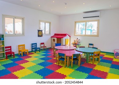 Interior Design Of Large Colorful Childrens Play Room Area Kids Club In Hotel With Games And Toys