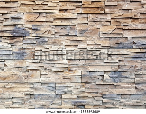 Interior Design Limestone Sandstone Decorative Wall Stock Photo