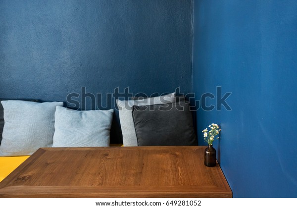 Interior Design Living Room Yellow Sofa Stock Image