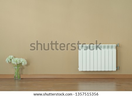 interior detail with radiator and wall