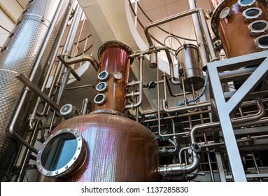 Interior Of Distillery For Manufacture Of Vodka And Gin