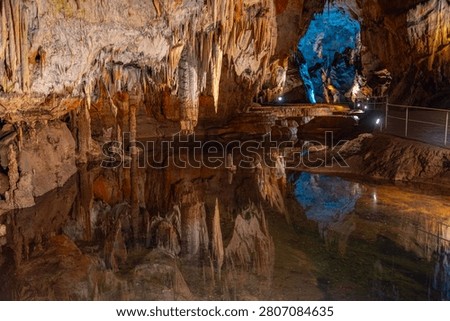 Interior of Domica cave in Slovakia.IMAGE