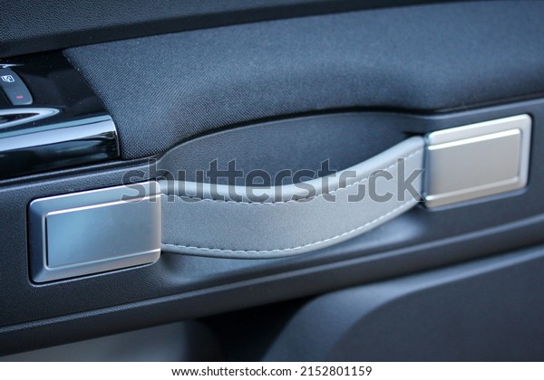 Interior door grab
handle of a stylish new
car