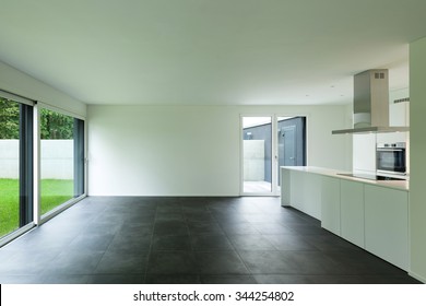 Empty Kitchen Images Stock Photos Vectors Shutterstock   Interior Empty Apartment Wide Room 260nw 344254802 