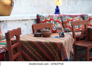 Interior Of An Empty Asian Cafe, Istanbul