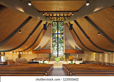 Interior Of An Empty Church