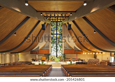 Interior of an empty church