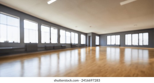 Interior of an empty dance, fitness studio hall 
 - Powered by Shutterstock