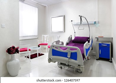 Interior Of Empty Hospital Room