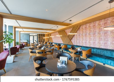 Interior Of A Empty Modern Hotel Lounge Bar