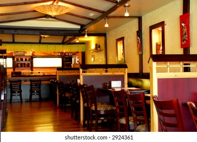 Interior Of A Empty Modern Japanese Restaurant