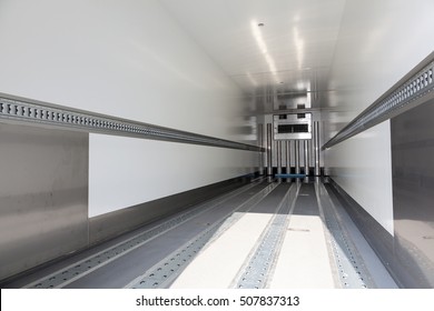 Interior Of An Empty Refrigerated Trailer 