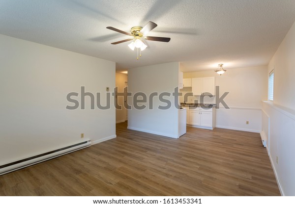 Interior Empty Renovated Apartment Condo Rental Stock Image