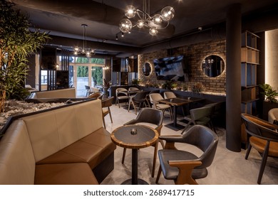 Interior of an empty restaurant - Powered by Shutterstock - Get 15% off with code: PIKWIZARD15
