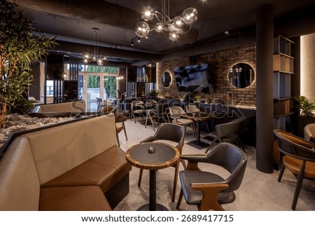 Interior of an empty restaurant