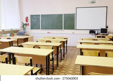 Interior Of An Empty School Class