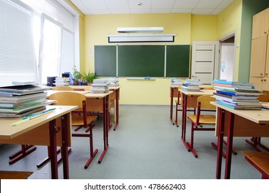 Interior Of An Empty School Class