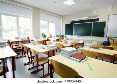 Interior Of An Empty School Class