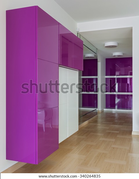 Interior Empty Wardrobe Room Furniture Pink Stock Photo Edit Now