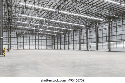 Interior of empty warehouse