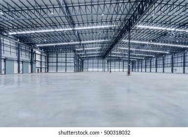 Interior of empty warehouse