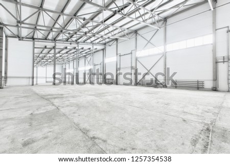 Interior of empty warehouse