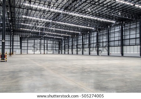 Interior of empty warehouse
