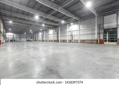 Interior Of Empty Warehouse Garage	