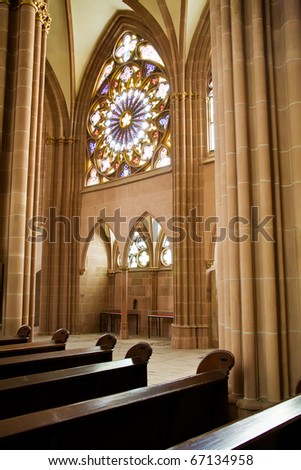 Interior of european catholic church