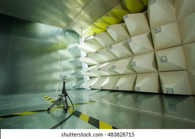 Interior Of GTEM Cell And Probe For Electromagnetic Compatibility Testing