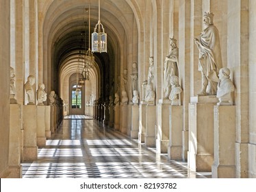 Interior Hallway At The Palace Of Versailles Near Paris