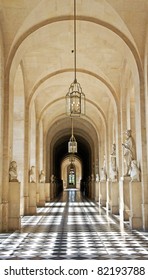 Interior Hallway At The Palace Of Versailles Near Paris