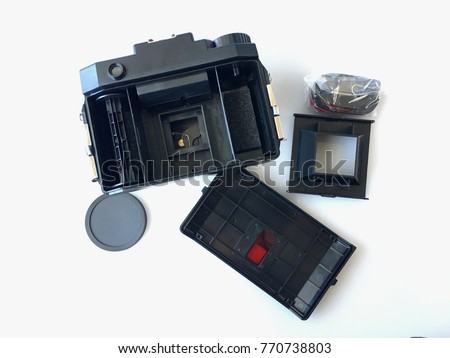 Interior of Holga camera