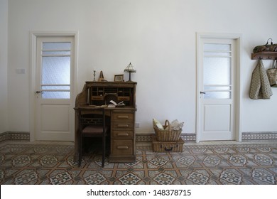 Interior Of Home Office In 1950s Townhouse