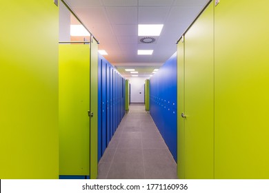 Interior Of A Indoor Swimming Pool Changing And Locker Room