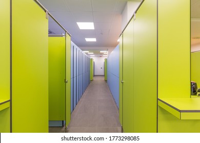 Interior Of A Indoor Swimming Pool Changing And Locker Room