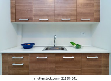 Interior Kitchen With Cabinet