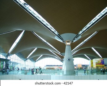 The Interior Of The Kuala Lumpur International Airport, Malaysia.