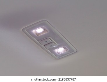 Interior Lighting In A Modern Car. Led Lamp